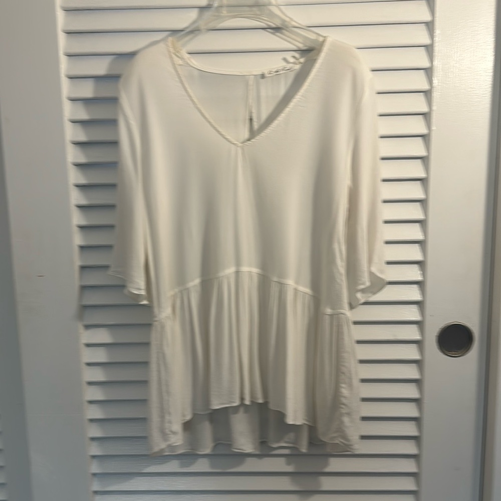 On the Road Anthropologie Off-White Blouse - Size